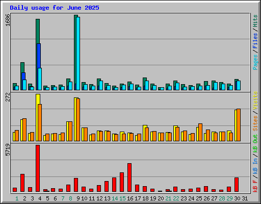 Daily usage for June 2025