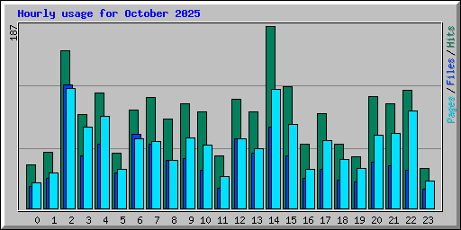 Hourly usage for October 2025